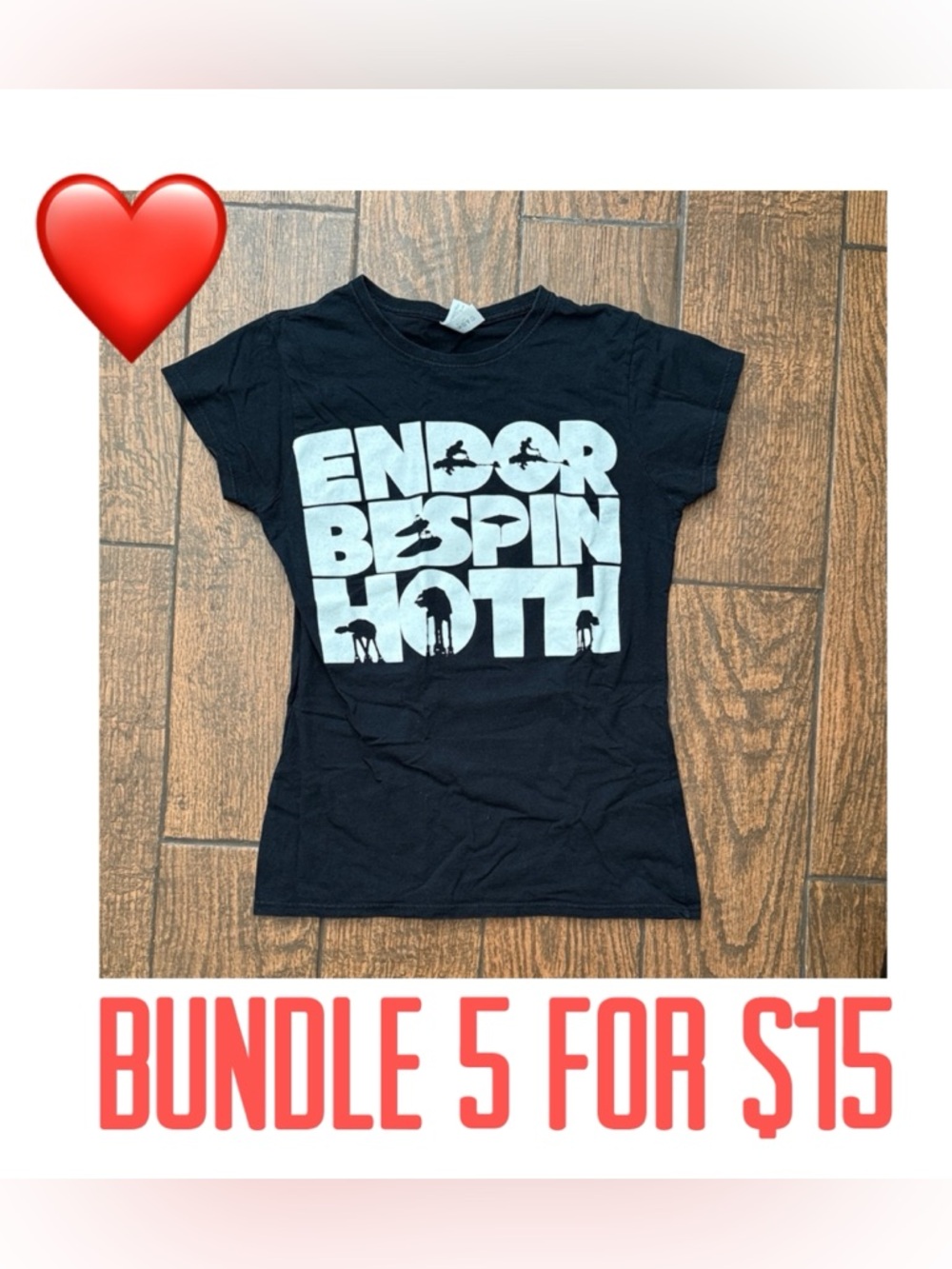 ❤️5 for $15❤️Star Wars Slim Fit Endor Bespin Hoth Gildan Softstyle T-shirt